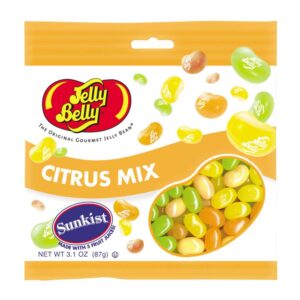 Jelly Belly Sunkist Citrus Mix 3.1oz Peg Bag 12ct
